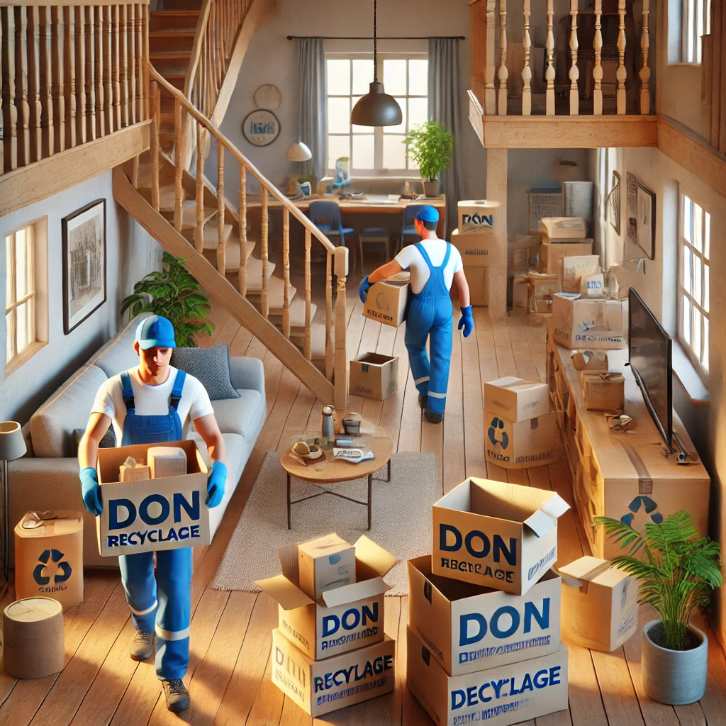 Débarras de maison à Douville 24140 en Charente (16) : tri, valorisation et recyclage.